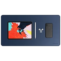 Sous-main en cuir écologique Deskmate de Satechi - Bleu marine