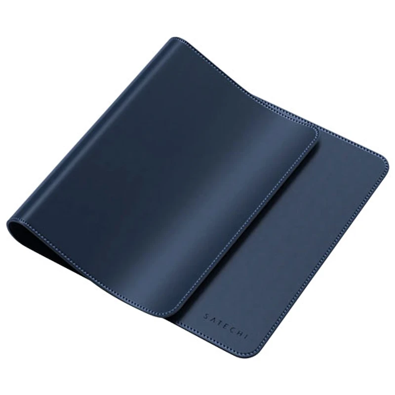 Sous-main en cuir écologique Deskmate de Satechi - Bleu marine