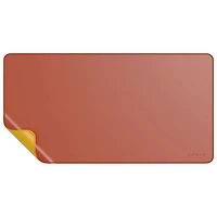 Sous-main à deux côtés en cuir écologique Deskmate de Satechi - Jaune/Orange