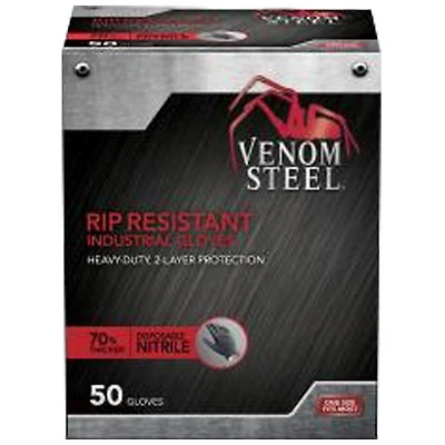 Gants en nitrile Venom Steel de Medline - 50 unités (VENCA6045N)