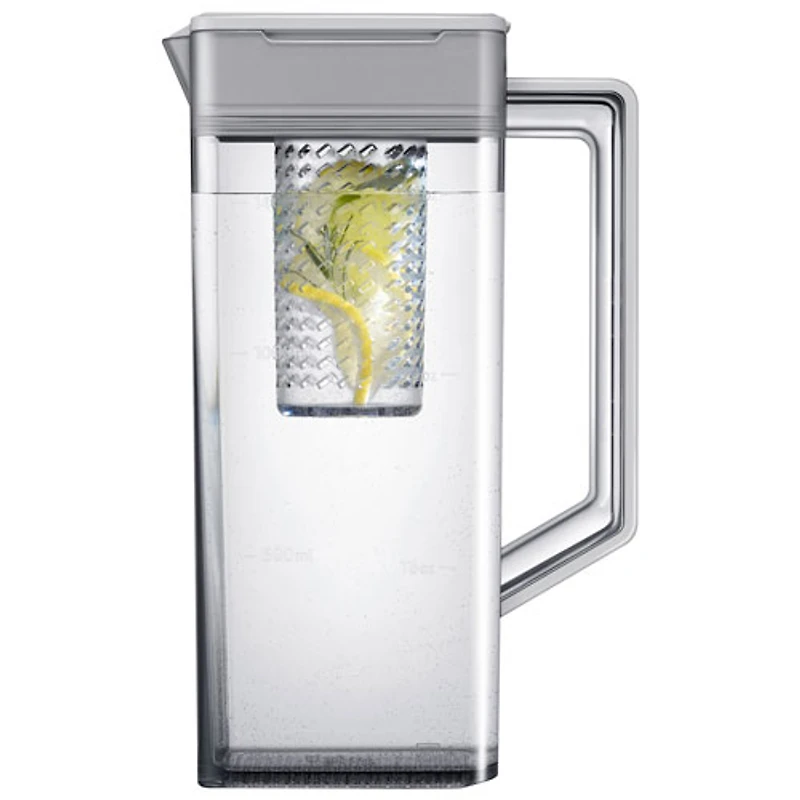 Réfrigérateur deux portes 24,5 pi³ 33 po avec distributeur d'eau de Samsung (RF25C5551SG/AA) - Inox noir