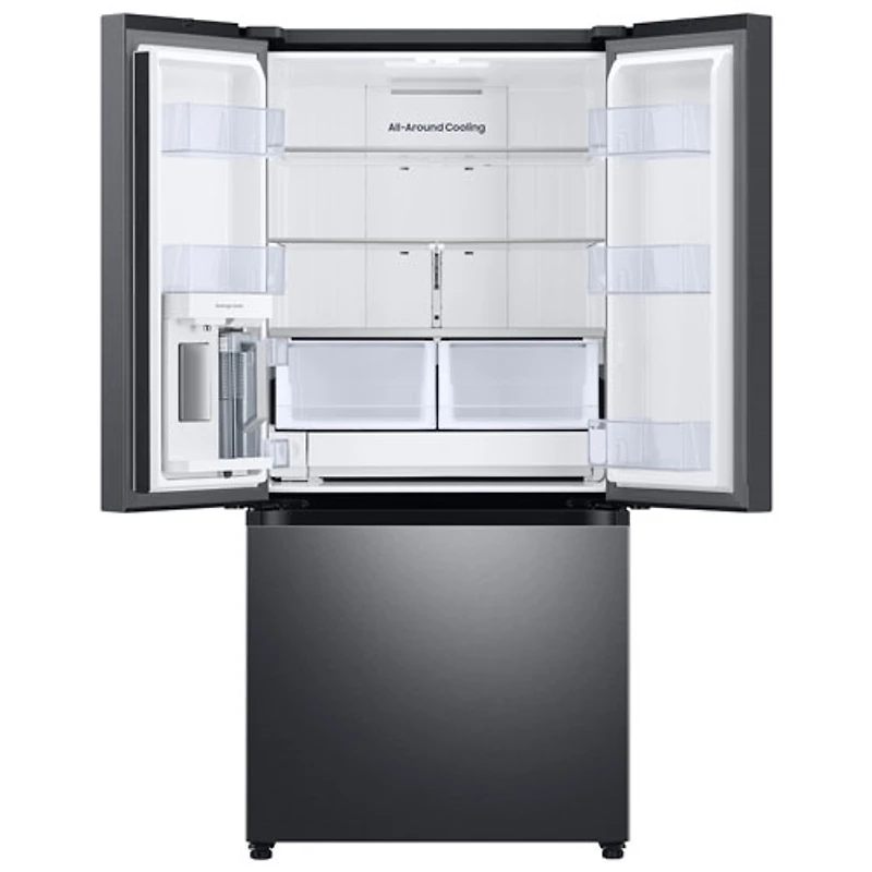 Réfrigérateur deux portes 24,5 pi³ 33 po avec distributeur d'eau de Samsung (RF25C5551SG/AA) - Inox noir