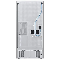 Réfrigérateur deux portes 24,5 pi³ 33 po avec distributeur d'eau de Samsung (RF25C5551SG/AA) - Inox noir