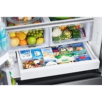 Réfrigérateur deux portes 24,5 pi³ 33 po avec distributeur d'eau de Samsung (RF25C5551SG/AA) - Inox noir