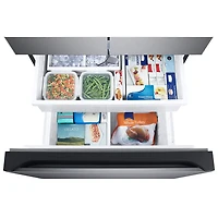 Réfrigérateur deux portes 24,5 pi³ 33 po avec distributeur d'eau de Samsung (RF25C5551SG/AA) - Inox noir