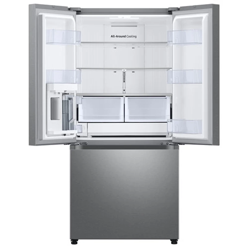 Réfrigérateur deux portes 24,5 pi³ 33 po avec distributeur d'eau de Samsung (RF25C5551SR/AA) - Inox