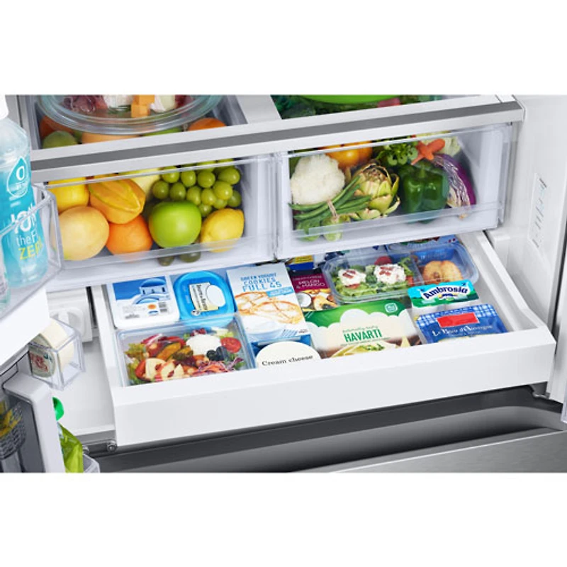 Réfrigérateur deux portes 24,5 pi³ 33 po avec distributeur d'eau de Samsung (RF25C5551SR/AA) - Inox