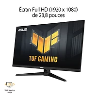 Moniteur de jeu DEL FreeSync VA WQHD 1440p 170 Hz 1 ms 31,5 po TUF d'ASUS (VG32AQA1A)