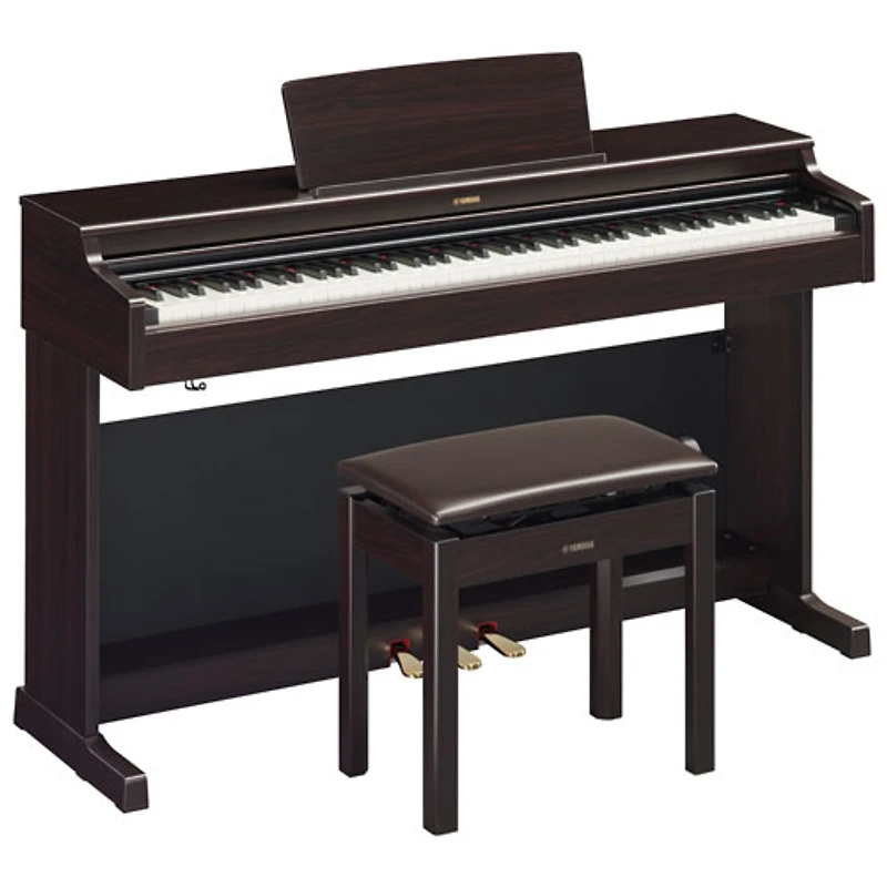 Yamaha YDP165 ARIUS Standard 88-Key Weighted Hammer Action Digital Piano w/ Stand, Bench & 3 Pedals - Rosewood