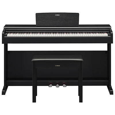 Piano numérique à 88 touches lestées à marteaux YDP145 ARIUS standard de Yamaha avec support, banc et 3 pédales - Noir