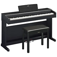 Piano numérique à 88 touches lestées à marteaux YDP145 ARIUS standard de Yamaha avec support, banc et 3 pédales - Noir