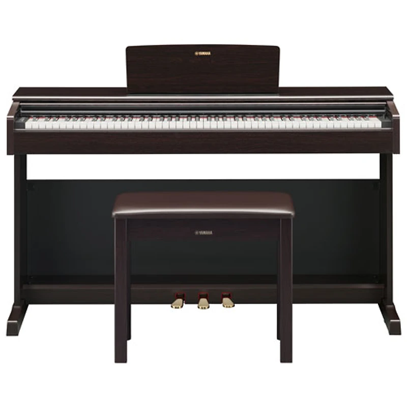 Yamaha YDP145 ARIUS Standard 88-Key Weighted Hammer Action Digital Piano w/ Stand, Bench & 3 Pedals - Rosewood