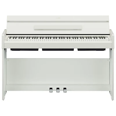 Piano numérique à 88 touches lestées ARIUS mince de Yamaha avec support et 3 pédales (YDPS35) - Blanc