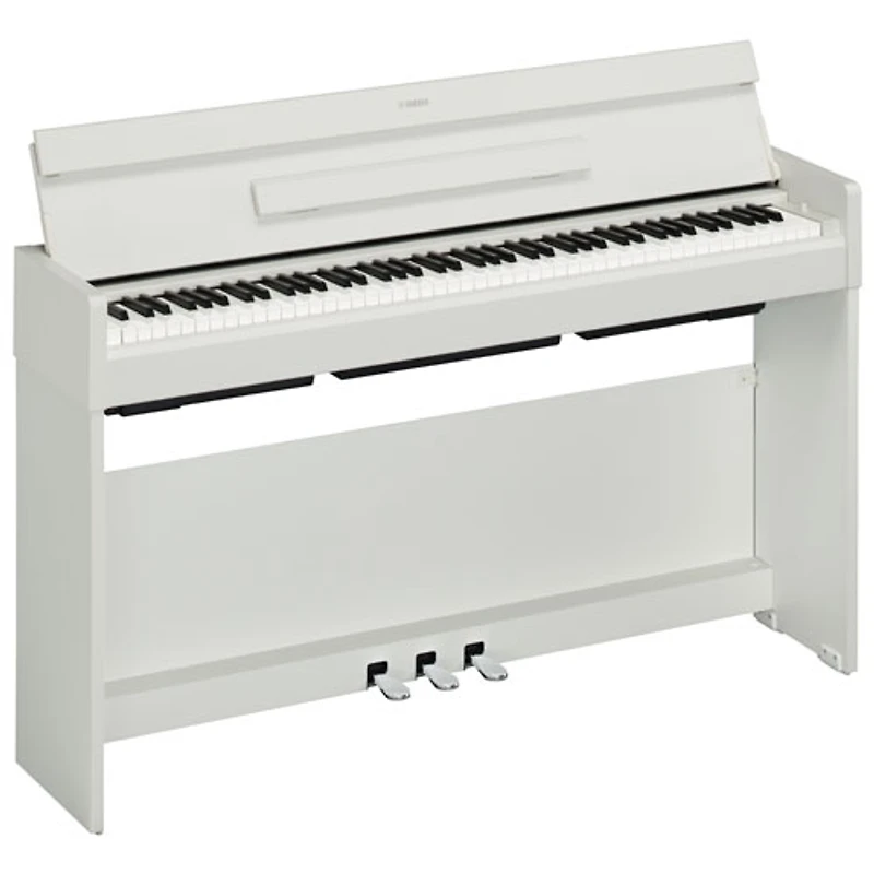 Yamaha ARIUS Slim 88-Key Weighted Action Digital Piano with Stand & 3 Pedals (YDPS35) - White