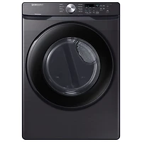 Open Box - Samsung 7.5 Cu. Ft. Electric Dryer (DVE45T6005V/AC) - Black Stainless Steel - Scratch & Dent