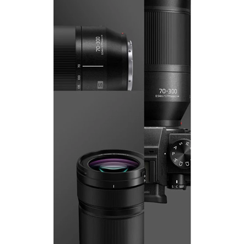 Téléobjectif zoom OIS 70-300 mm f/4,5-f/22 LUMIX S de Panasonic - Noir