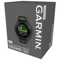 Montre intelligente Bluetooth de 42 mm Forerunner 265S de Garmin pour la course - Noir/Jaune vif