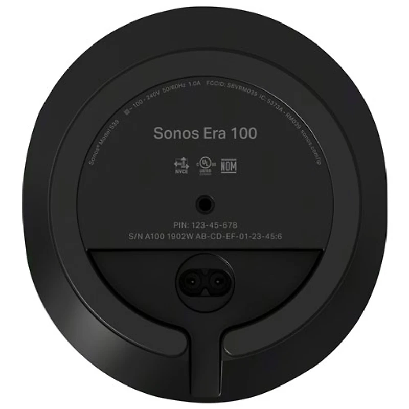 Sonos Era 100 Wi-Fi / Bluetooth Smart Speaker - Black