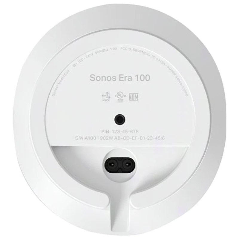 Haut-parleur intelligent Wi-Fi/Bluetooth Era 100 de Sonos - Blanc