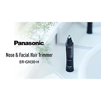 Panasonic Nose/Facial Hair Wet/Dry Trimmer (ERGN30H) - Black/Charcoal