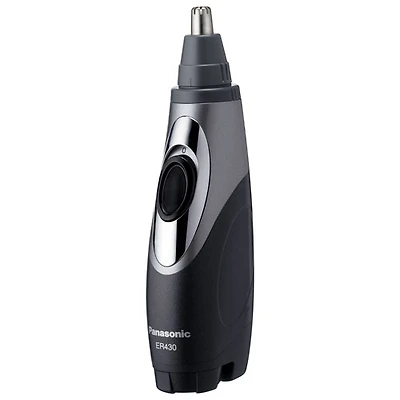 Tondeuse sèche/humide avec Smart Wash pour poils de nez de Panasonic (ER430) - Noir/Argenté