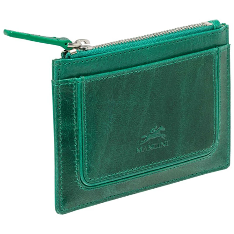 Porte-carte RFID en cuir véritable South Beach de Mancini - Vert