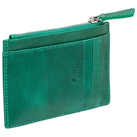 Porte-carte RFID en cuir véritable South Beach de Mancini - Vert