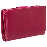 Mancini South Beach RFID Genuine Leather Bi-fold Wallet - Pink