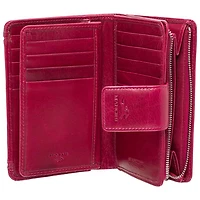 Mancini South Beach RFID Genuine Leather Bi-fold Wallet - Pink