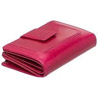 Mancini South Beach RFID Genuine Leather Bi-fold Wallet - Pink