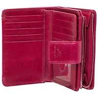 Mancini South Beach RFID Genuine Leather Bi-fold Wallet - Pink