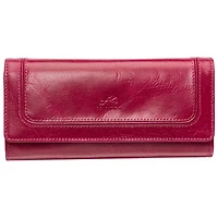Portefeuille RFID à trois volets en cuir véritable South Beach de Mancini - Rose