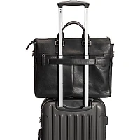Mancini Buffalo 15.6" Single-Compartment Laptop Briefcase Bag - Black