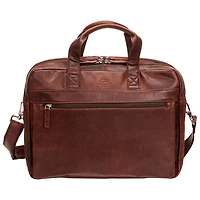 Mallette à deux compartiments Buffalo de Mancini pour portable de 15,6 po - Brun