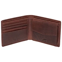 Portefeuille en cuir véritable RFID avec porte-monnaie Buffalo de Mancini - Brun