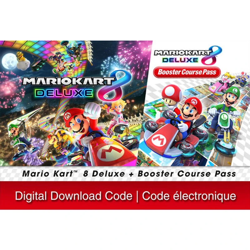 Ensemble avec Mario Kart 8 Deluxe et extension Booster Course (Switch) - Téléchargement numérique