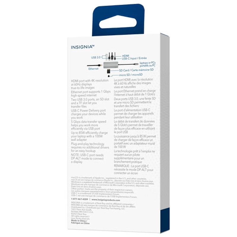 Concentrateur USB-C à 7 ports d'Insignia (NS-PH571MS23-C) - Exclusivité de Best Buy