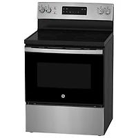 GE 30" 5.0 Cu. Ft. Self-Clean Freestanding Electric Range (JCB630SVSS) - Stainless Steel