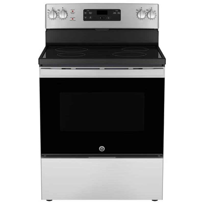 Cuisinière électrique autonome 5,0 pi³ 30 po de GE (JCBS630SVSS) - Inox