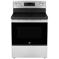 Cuisinière électrique autonome 5,0 pi³ 30 po de GE (JCBS630SVSS) - Inox