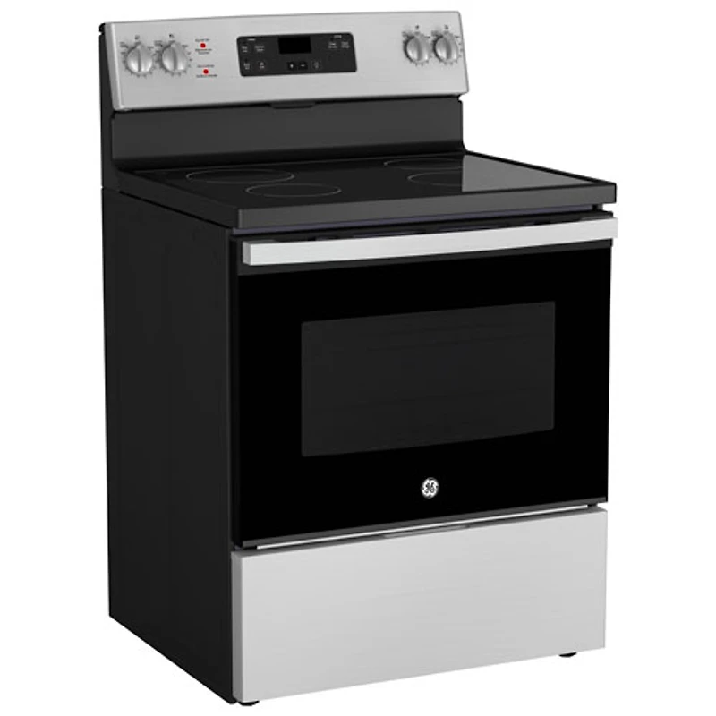 Cuisinière électrique autonome 5,0 pi³ 30 po de GE (JCBS630SVSS) - Inox