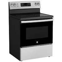 Cuisinière électrique autonome 5,0 pi³ 30 po de GE (JCBS630SVSS) - Inox
