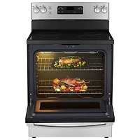 Cuisinière électrique autonome 5,0 pi³ 30 po de GE (JCBS630SVSS) - Inox