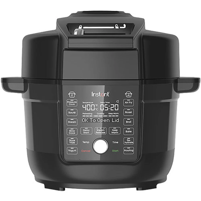Autocuiseur et friteuse à air chaud Duo Crisp avec couvercle Ultimate d'Instant Pot - 6,5Qt pte - Noir