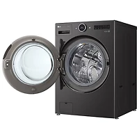 LG 5.8 Cu. Ft. High Efficiency Front Load Steam Washer (WM6700HBA) - Black Steel