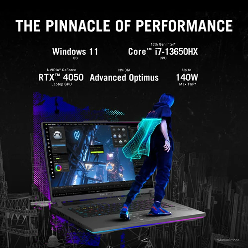 ASUS ROG Strix G16 16" Gaming Laptop - Eclipse Grey (Intel Core i7-13650HX/512GB SSD/32GB RAM/GeForce RTX 4050)
