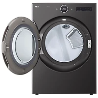 LG 7.4 Cu. Ft. Electric Steam Dryer (DLEX6700B) - Black Steel