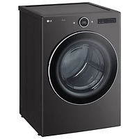 LG 7.4 Cu. Ft. Electric Steam Dryer (DLEX6700B) - Black Steel