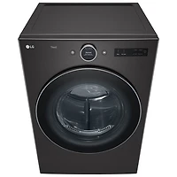 LG 7.4 Cu. Ft. Electric Steam Dryer (DLEX6700B) - Black Steel