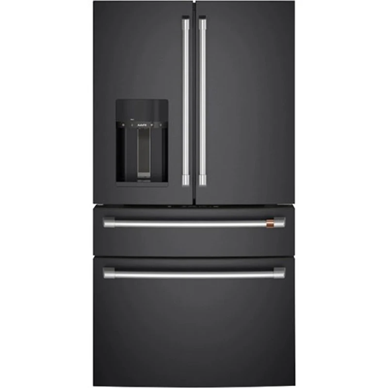 Réfrigérateur à deux portes 22,3 pi³ 36 po à distributeur d'eau/glace Café (CXE22DP3PD1) - Noir mat